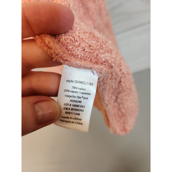 Barefoot Dreams Women Pink CozyChic Lite Shrug Open Front Cardigan Sweater Small - Picture 4 of 6